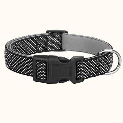 Reflective Nylon Dog Collar – Lightweight, Night-Safe Collar, Small to Large Breeds